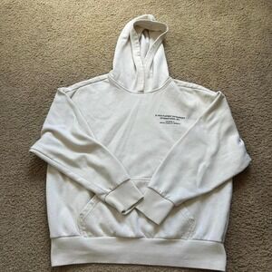 White Playboy Chicago hoodie with black logo